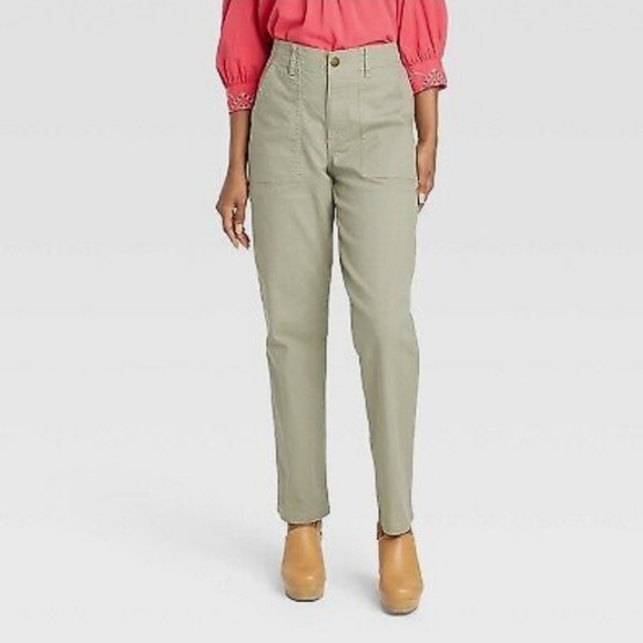 Knox Rose Straight Leg Pants Green - Picture 2 of 5